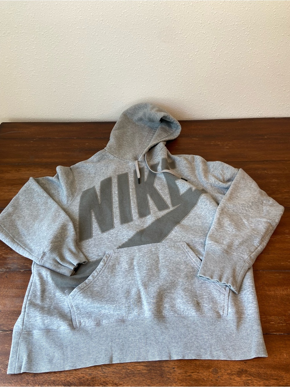 VTG T2K Nike Sportswear Hoodie Gray Drawstring Hood Pullover Longsleeve Large